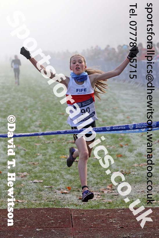 Girls under-13s, European Cross Country Trials, Sefton Park, Liverpool. Photo: David T. Hewitson/Sports for All Pics